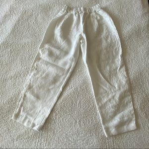 ES Andy Trouser Ivory Mid-weight Linen Small Short